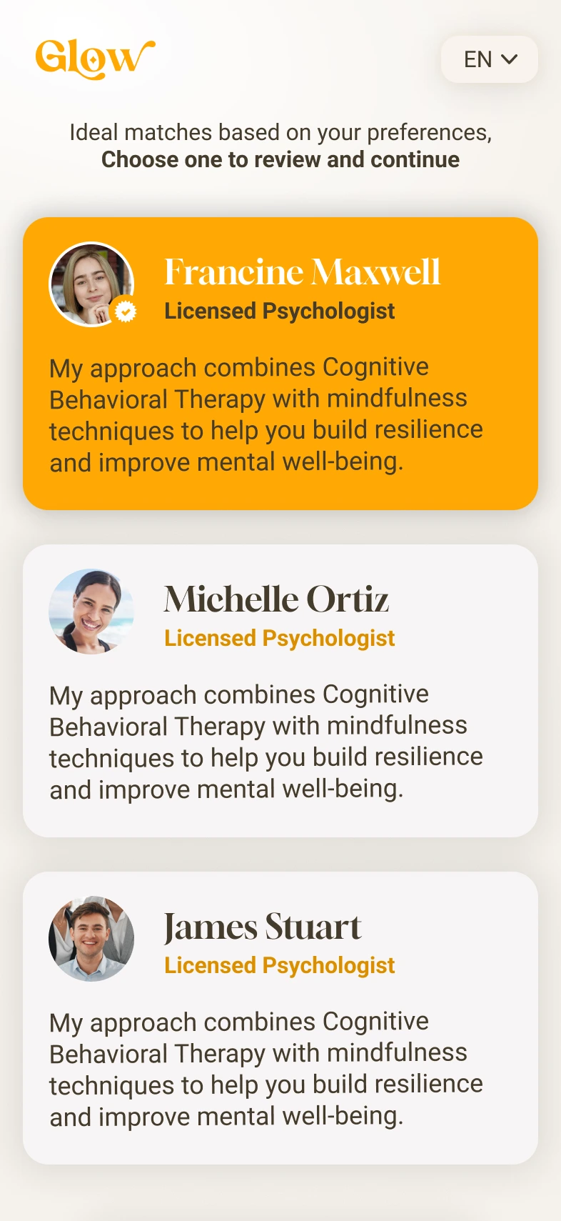 Design detail — Turn a match into an informed next step (1)