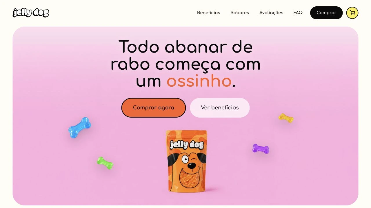 Jelly Dog website presentation