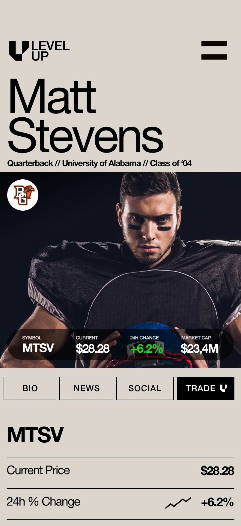 Design detail — Separate the athlete from the trading decision (2)